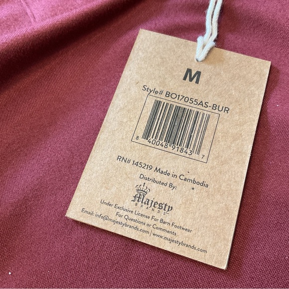 BORN NEW/WITH/TAGS TWO PIECE SLEEPWEAR , BURGUNDY SIZE MEDIUM - Picture 7 of 16